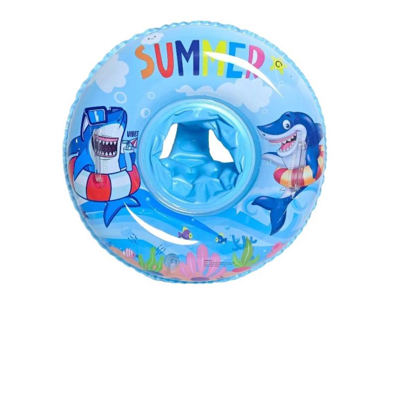 Dječji plivački prsten s životinjskim uzorkom (dinosaurus, sirena, ajkula); ekološki prihvatljiv PVC, debljina 0,18 mm, ručno napuhivanje