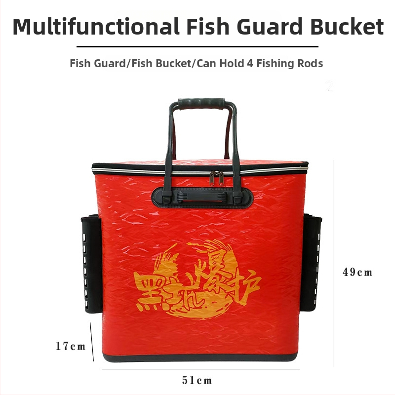 Storintas EVA žvejybos įrangos krepšys – atsparus vandeniui, sulankstomas, nešiojamas, daugiafunkcis