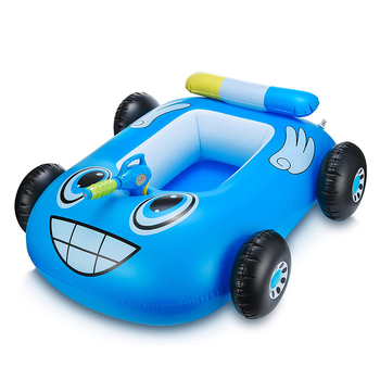 Dječji napuhavajući prsten za plivanje s vodnim pištolom, dizajn sportskog automobila, karikatura uzorak, PVC 0.23 mm