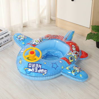 Vaikų plaukimo žiedas su animacijos motyvu, storesnis pripučiamas gelbėjimosi žiedas, pažastinis dizainas, PVC