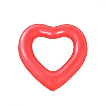 Širdies formos plaukimo žiedas iš PVC, ekologiška medžiaga, storis 0,2 mm, skirtas suaugusiems