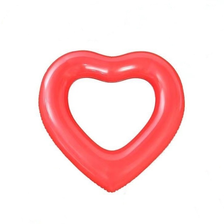 Širdies formos plaukimo žiedas iš PVC, ekologiška medžiaga, storis 0,2 mm, skirtas suaugusiems