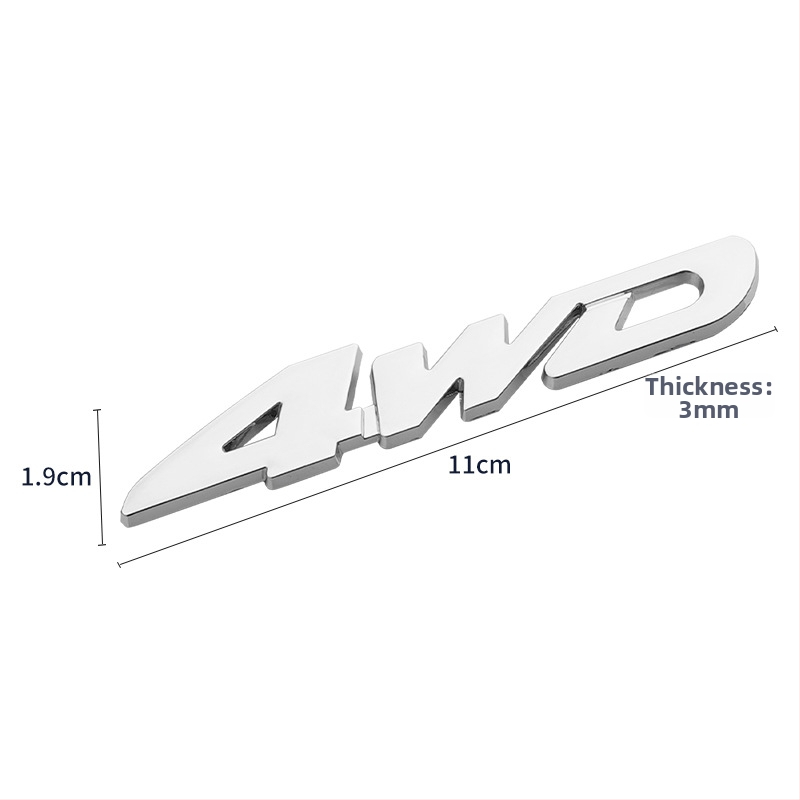 4x4 automobilio korpuso lipdukas - 3D lipdukas, lipnus tipas, universalus modelis