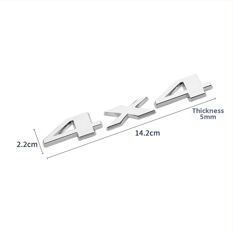 4x4 automobilio korpuso lipdukas - 3D lipdukas, lipnus tipas, universalus modelis