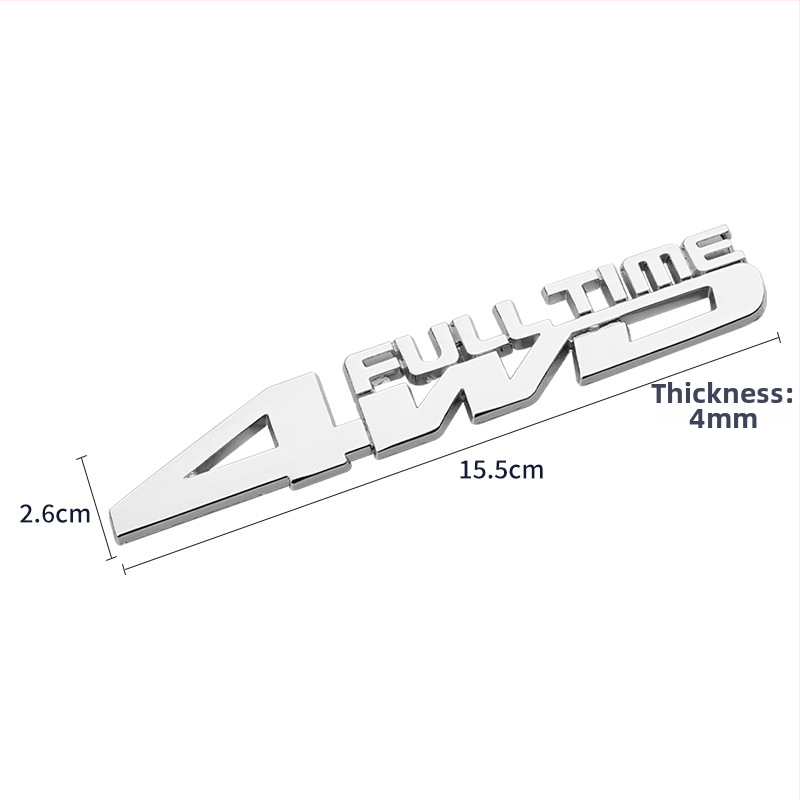4x4 automobilio korpuso lipdukas - 3D lipdukas, lipnus tipas, universalus modelis