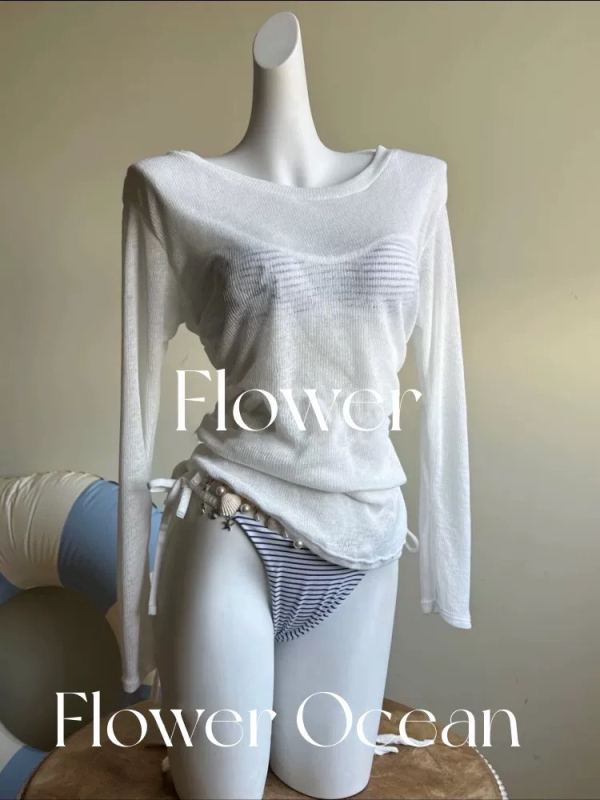 Set de bikini trei piese pentru femei, cu dungi, fără spate, cu pernă pentru bust și fără suport din oțel; nailon 82%, căptușeală poliester 98%, greutate 200 g; potrivit pentru înot