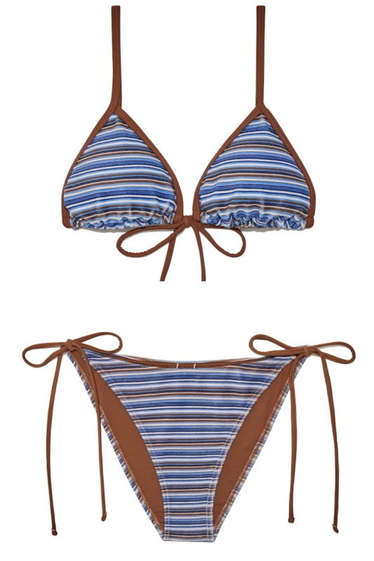 2026 novi japanski stil retro bikini s užetnim prugama – dvodijelni seksi kupaći za odmor i termalne kupke
