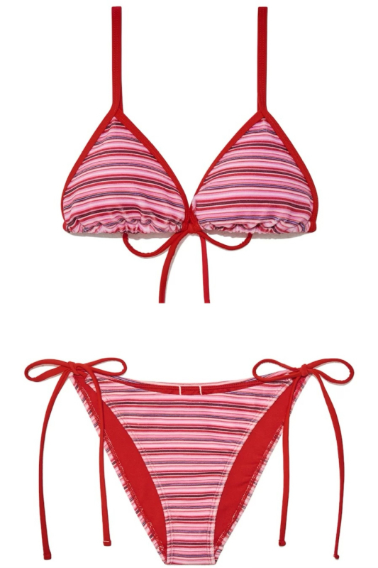2026 novi japanski stil retro bikini s užetnim prugama – dvodijelni seksi kupaći za odmor i termalne kupke