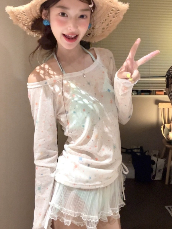 Cover-up feminin pentru protecție solară, ușor, fără mâneci, spate decupat, material nylon cu căptușeală poliester, elasticitate mare