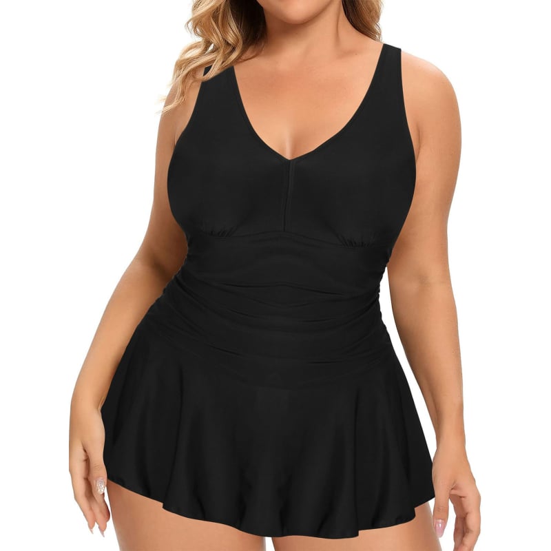 Tankini dvojdielne plavky s výplňou na prsiach, bez rukávov, tlač, štíhla silueta; hlavný materiál 82% polyester, podšívka 18% polyester