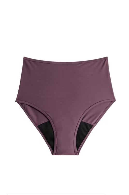 Kõrge talje naiste menstruatsioonialuspes nelja kihti lekkekindla imava kaitsega, nailon/Nailon kangas (85%), krošnies vooder 100% polüester