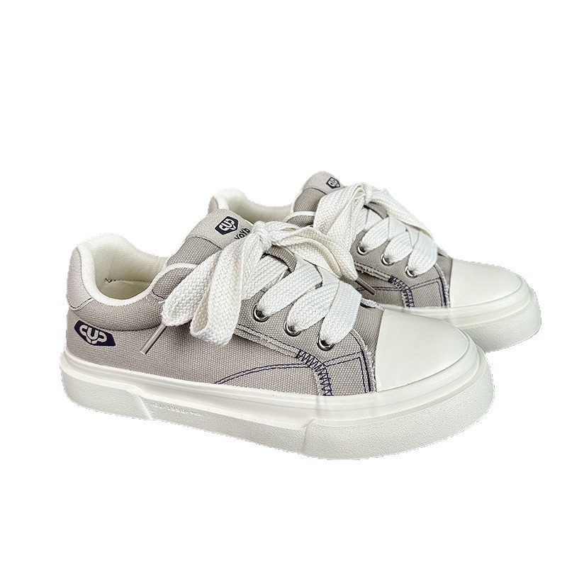 Мъжки маратонки в корейски стил, канвас горна част, гумена подметка, нисък профил, връзки, вулканизирана конструкция