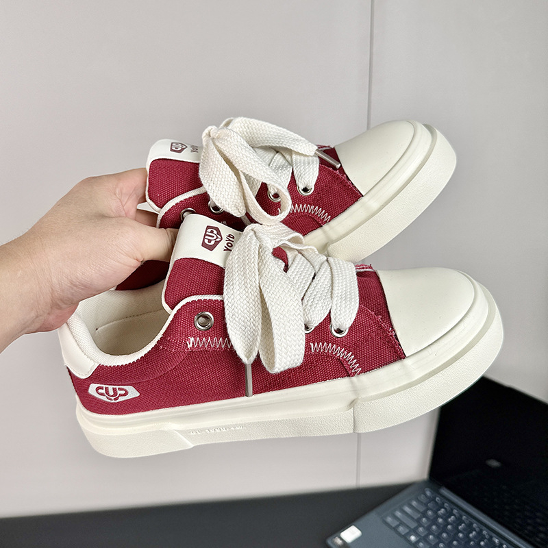 Мъжки маратонки в корейски стил, канвас горна част, гумена подметка, нисък профил, връзки, вулканизирана конструкция