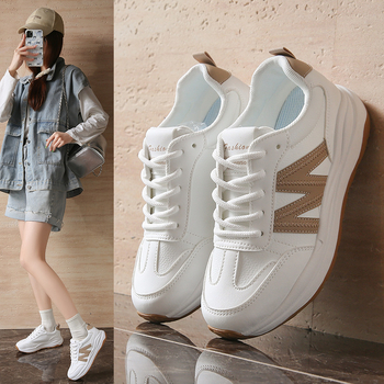 Pantofi casual pentru femei din PU, vârf rotund, închidere cu șiret în față, căptușeală respirabilă