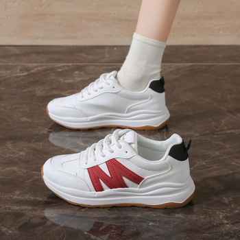 Pantofi casual pentru femei din PU, vârf rotund, închidere cu șiret în față, căptușeală respirabilă