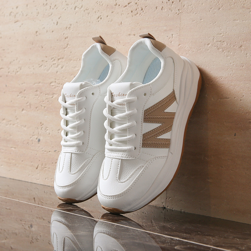 Pantofi casual pentru femei din PU, vârf rotund, închidere cu șiret în față, căptușeală respirabilă