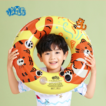 Vaikų plaukimo žiedas su gyvūnų karikatūriniu motyvu, aplinkai draugiškas PVC (vaikams, aplinkai draugiškas PVC, karikatūrinis motyvas)