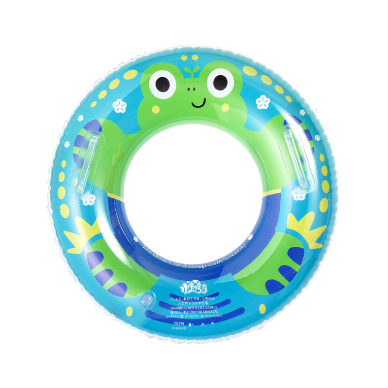 Vaikų plaukimo žiedas su gyvūnų karikatūriniu motyvu, aplinkai draugiškas PVC (vaikams, aplinkai draugiškas PVC, karikatūrinis motyvas)