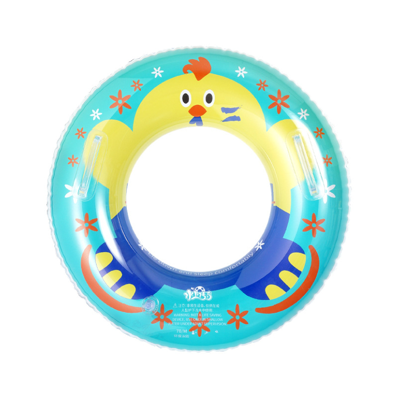 Vaikų plaukimo žiedas su gyvūnų karikatūriniu motyvu, aplinkai draugiškas PVC (vaikams, aplinkai draugiškas PVC, karikatūrinis motyvas)