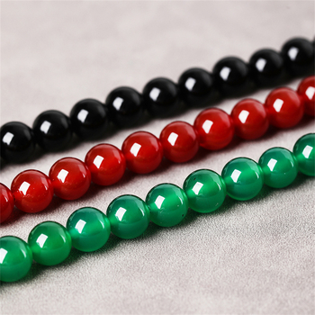 Komponente za DIY nakit – slobodne perle od ahata, kružnog oblika, poluzavršeni dijelovi za dugačak lanac