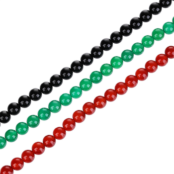 Komponente za DIY nakit – slobodne perle od ahata, kružnog oblika, poluzavršeni dijelovi za dugačak lanac