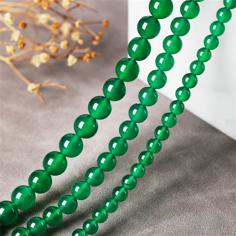 Komponente za DIY nakit – slobodne perle od ahata, kružnog oblika, poluzavršeni dijelovi za dugačak lanac