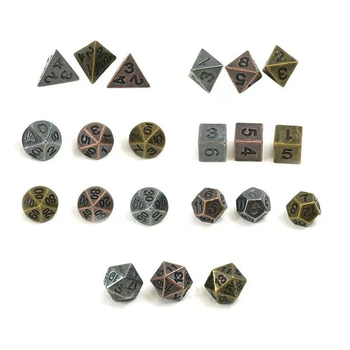 Fém mini dobókocka készlet — cinkötvözet, derékszögű stílus, négy oldalú dizájn, testreszabható feldolgozás, sakk és kártyajátékokhoz