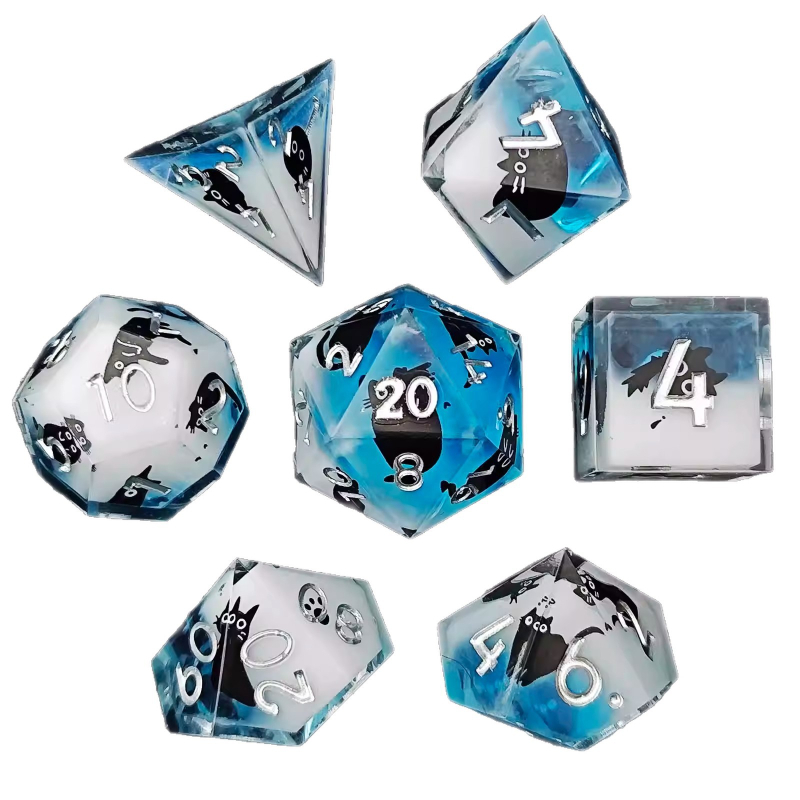 Set zaruri D20 din aliaj de zinc, formă unghi drept, 50 buc. în cutie, prelucrare personalizată