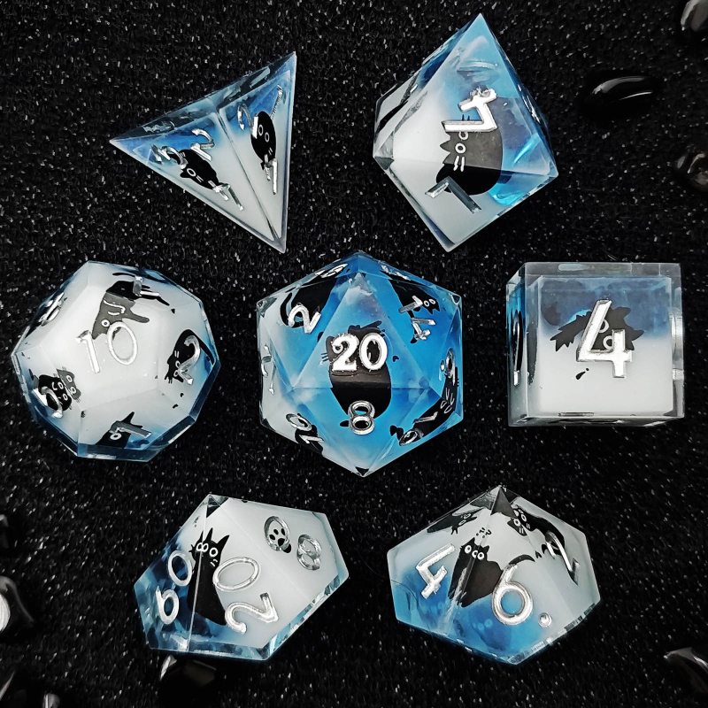 Set zaruri D20 din aliaj de zinc, formă unghi drept, 50 buc. în cutie, prelucrare personalizată