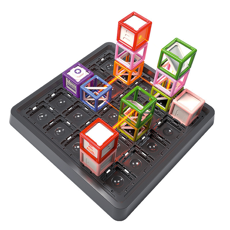 Joc de masă Laser Labirint — Jucărie STEM cu temă spațială pentru concentrare și gândire logică