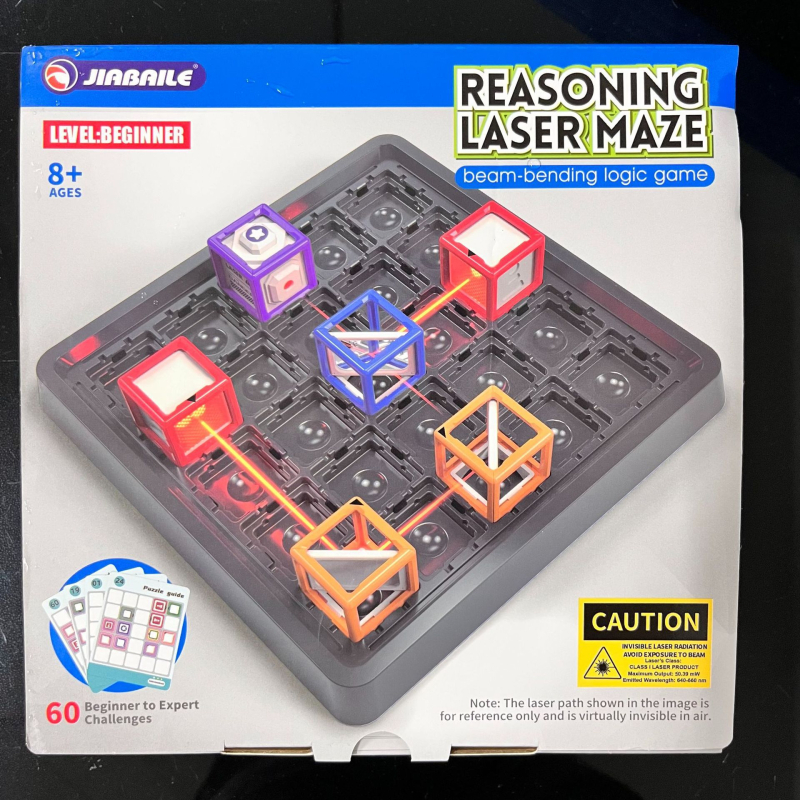 Joc de masă Laser Labirint — Jucărie STEM cu temă spațială pentru concentrare și gândire logică