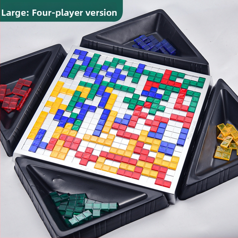 Puzzle‑strategická stolová hra pre 2–4 hráčov, plastový materiál, značka ELM/huamela, vek 4–6 rokov