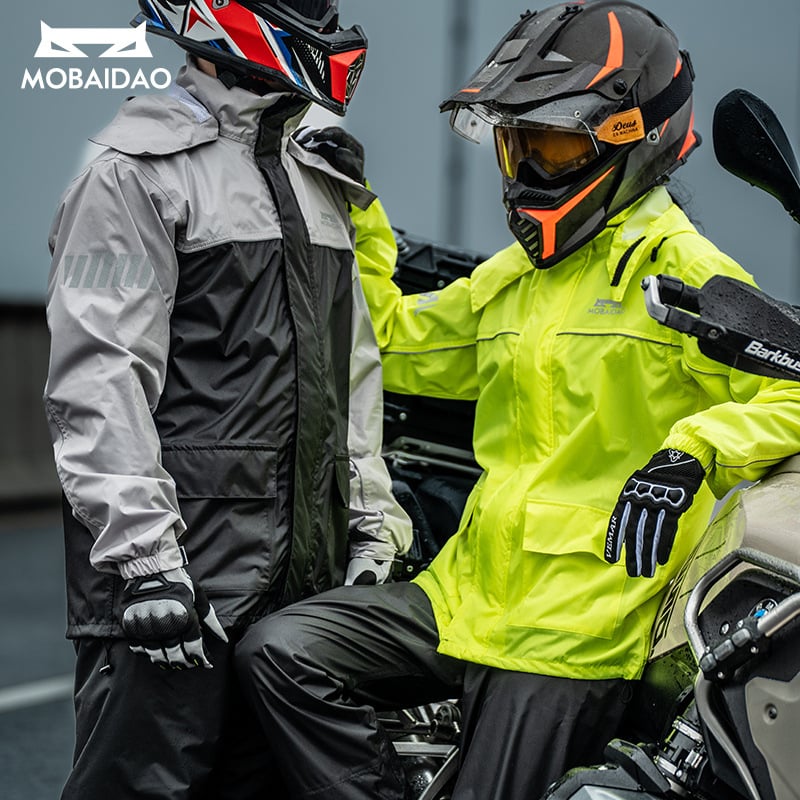 Dvodijelni vodootporni kaput za motocikl, tkanina Chunya poliester mreža, Unisex