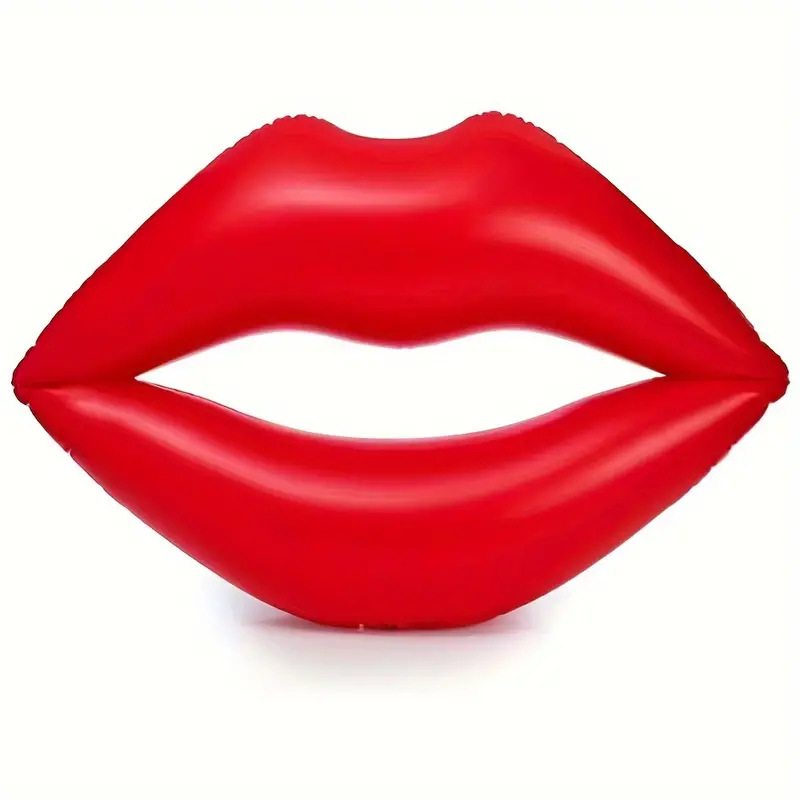 Suaugusiųjų lūpų formos plaukimo žiedas, ekologiškas PVC, 0,18 mm storis, skirtas plaukiojimui ir žingsniavimui vandenyje