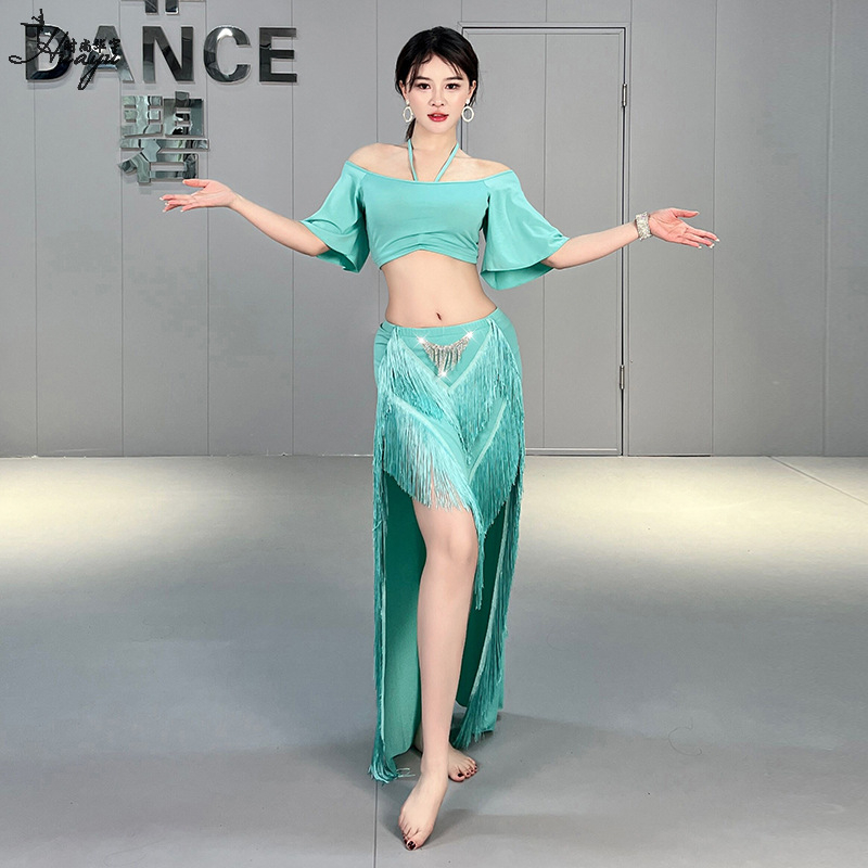 Set Belly Dance za žene – tkanina Crystal Cotton s resicama, 70–80% pamuk, ljeto 2024