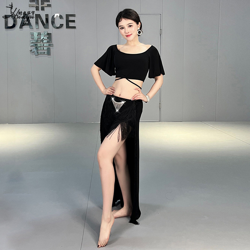 Set Belly Dance za žene – tkanina Crystal Cotton s resicama, 70–80% pamuk, ljeto 2024