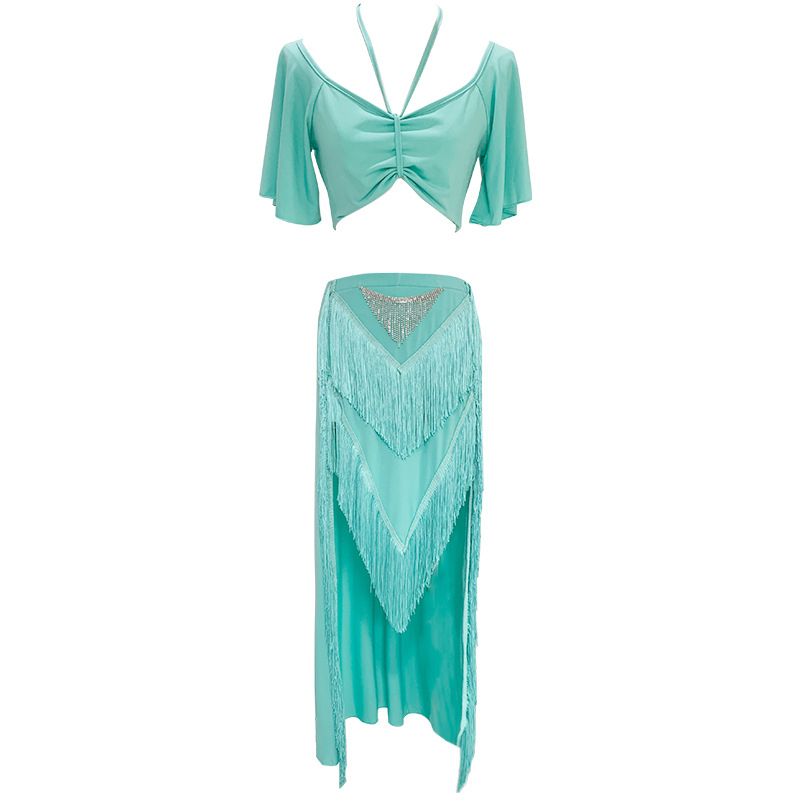 Set Belly Dance za žene – tkanina Crystal Cotton s resicama, 70–80% pamuk, ljeto 2024