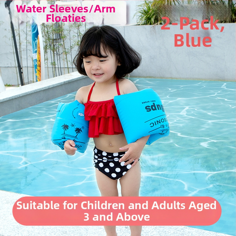 Vaikų plaukimo rankos žiedas – dryžinis raštas, ekologiškas PVC, storis 0,22 mm, vandens žaidimai