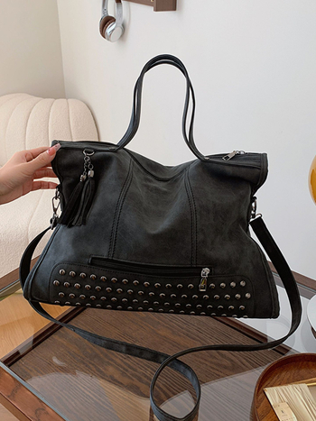 PU Tote kott horisontaalne ruudukujuline kuju, tõmbluku avamine, sisemine zip-tasku, keskmine kõvadus