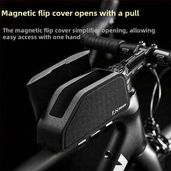 Torba za gornji okvir bicikla sa magnetskim poklopcem – 1 L, model EGO3, TPU+600D poliester, vodootporna