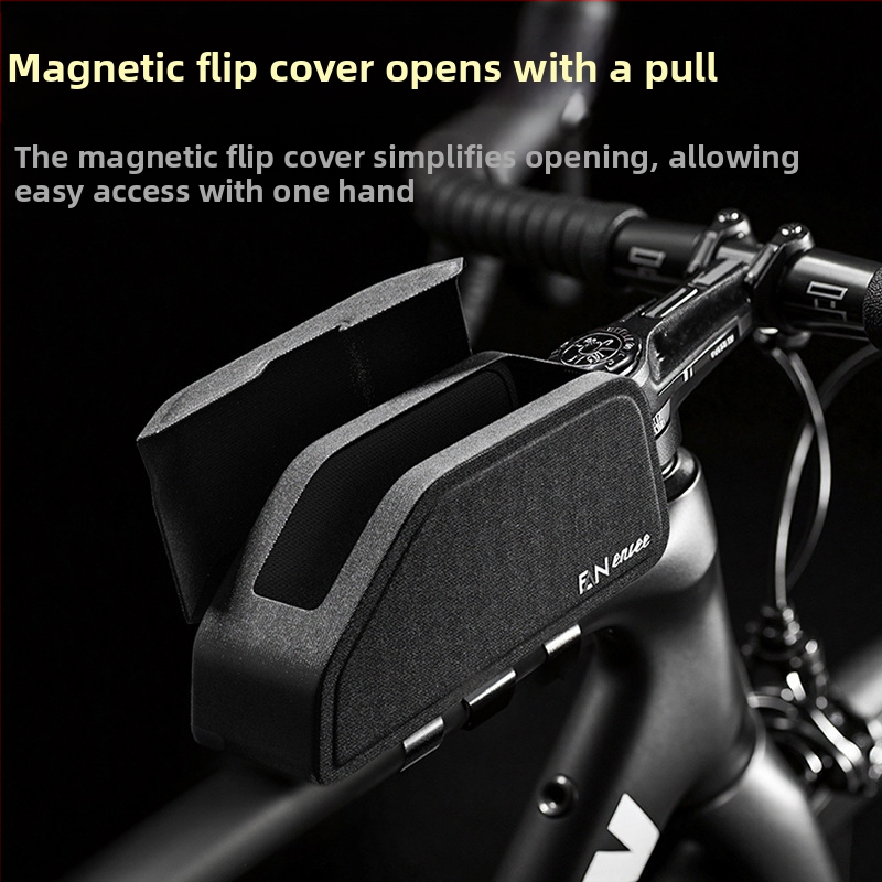 Torba za gornji okvir bicikla sa magnetskim poklopcem – 1 L, model EGO3, TPU+600D poliester, vodootporna