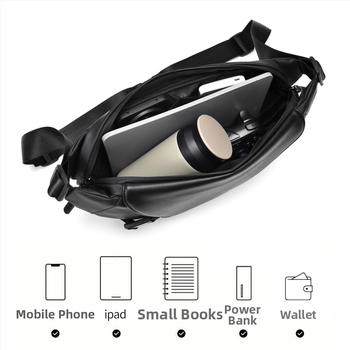 Vīriešu krūšu soma - filmas tekstūra, elpojoša, poliesteris iekšējā odere, biznesa elites stils