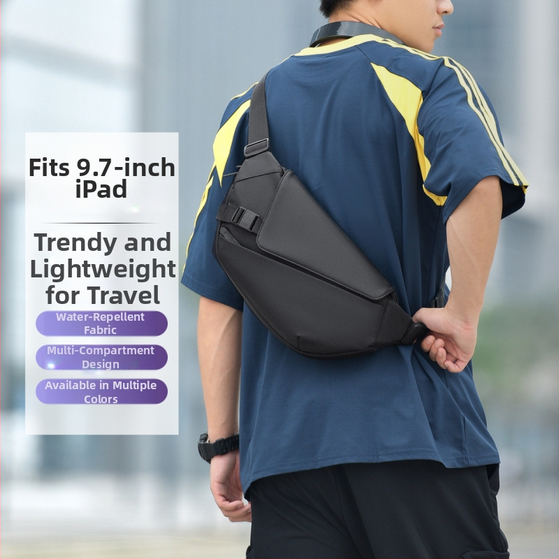 Vīriešu krūšu soma - filmas tekstūra, elpojoša, poliesteris iekšējā odere, biznesa elites stils