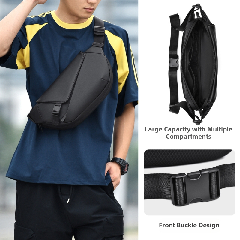 Vīriešu krūšu soma - filmas tekstūra, elpojoša, poliesteris iekšējā odere, biznesa elites stils