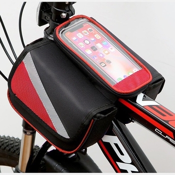 Torba za gornju cijev MTB-a s džepom za telefon s osjetljivim na dodir, model 2706, Hangdong, poliester