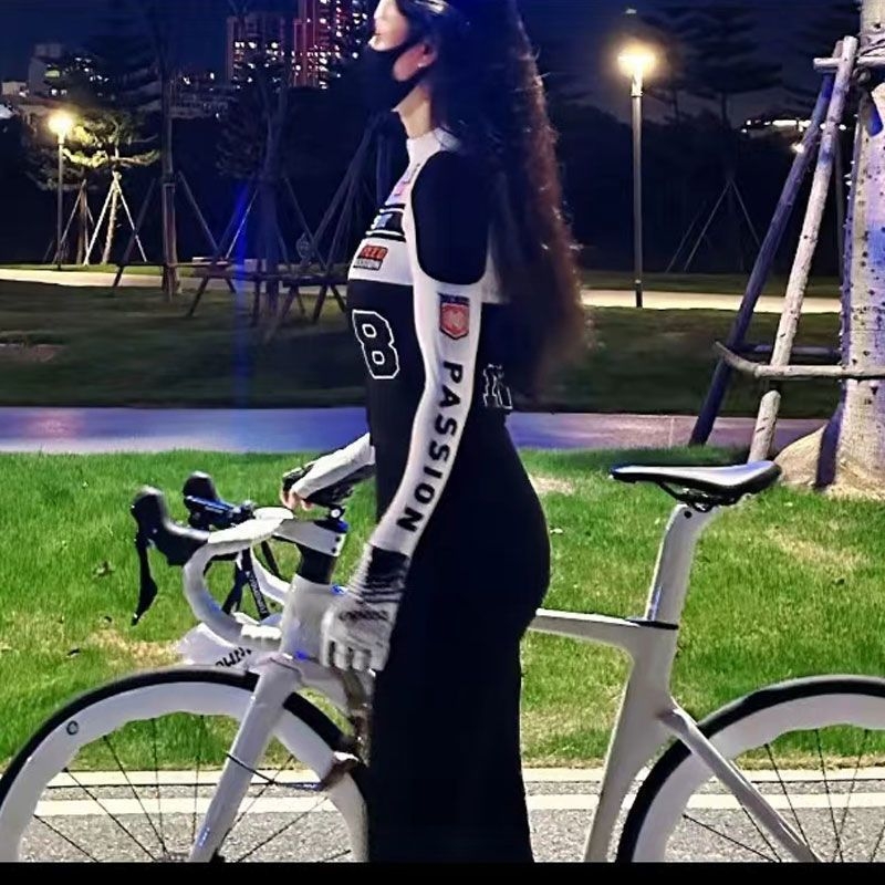 maisaily Unisex dugi rukav biciklistički dres s prugama za jesen-zimu