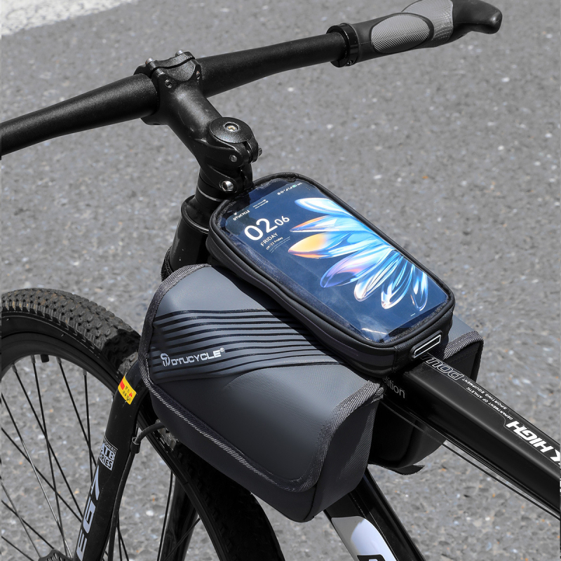 Dtucycle/Dongtu Dt-1115 Torba za prednju šipku planinskog bicikla, 2L, PU koža, vodootporna, dvostrana, s podlogom