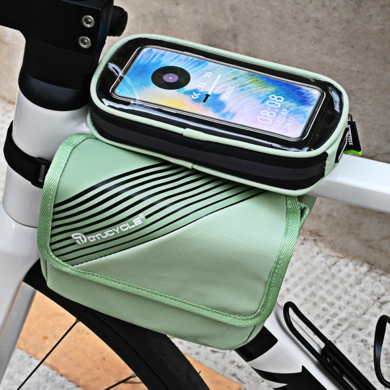 Dtucycle/Dongtu Dt-1115 Torba za prednju šipku planinskog bicikla, 2L, PU koža, vodootporna, dvostrana, s podlogom