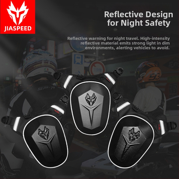 Motoros lábashoz való táska – fényvisszaverő, fröcsögés elleni védelem, keresztpántos kivitel, JMS-TB05, JIASPEED