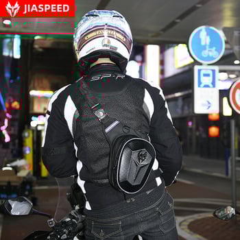 Motoros lábashoz való táska – fényvisszaverő, fröcsögés elleni védelem, keresztpántos kivitel, JMS-TB05, JIASPEED